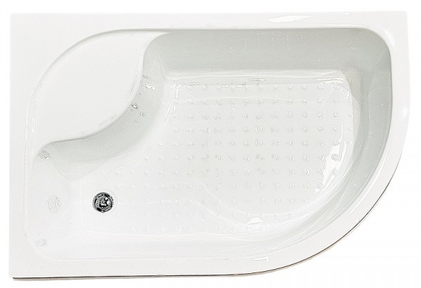 Душевой уголок Royal Bath BK 120х80 RB8120BK-C-L с поддоном профиль Белый стекло матовое