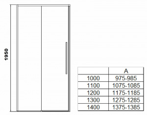 Душевая дверь RGW Stilvoll SV-12B 130 32321213-14 профиль Черный стекло прозрачное