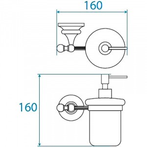 Дозатор для жидкого мыла Cezares Olimp-SOI-01-M Хром