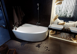 Акриловая ванна Aquatek Eco-friendly Фиджи 170х110 L FID170-0000001 без панелей, каркаса и слив-перелива