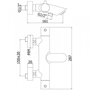 Термостат для ванны Paffoni Light LIQ023HG