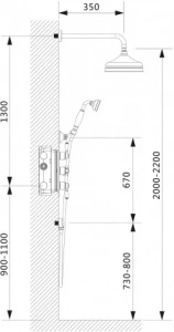 Душевой комплект 200 мм Timo Nelson SX-1391/02SM