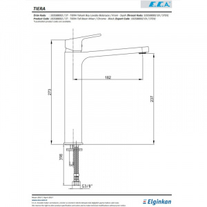 Смеситель для раковины E.C.A Tiera 103588002EX