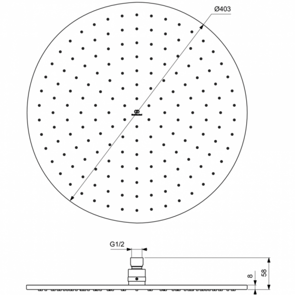 Верхний душ Ideal Standard IDEALRAIN A5804A5