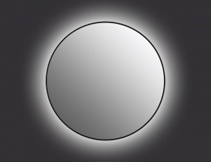 Зеркало Cersanit Eclipse 90 64148 с подсветкой Черное с датчиком движения