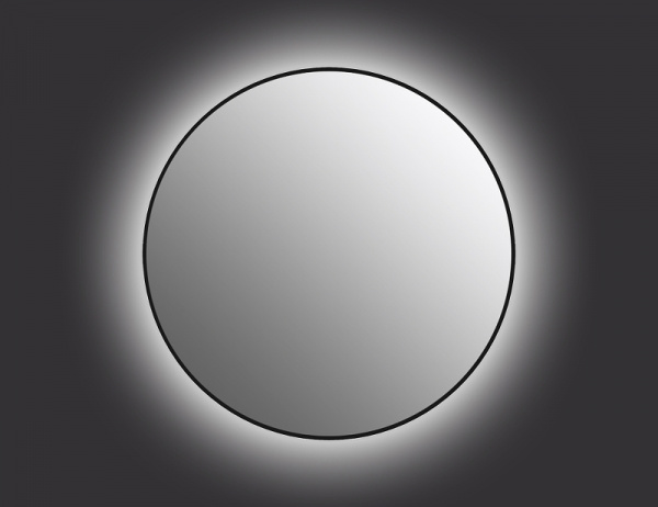 Зеркало Cersanit Eclipse 90 64148 с подсветкой Черное с датчиком движения