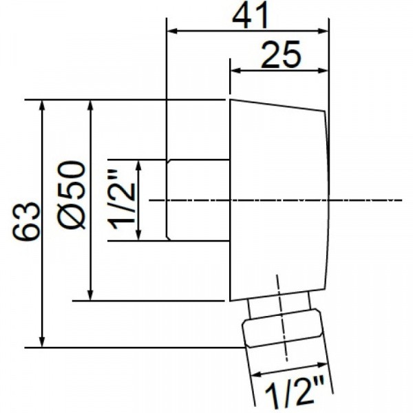 Подключение для душевого шланга Migliore Ricambi ML.RIC-30.254.RA