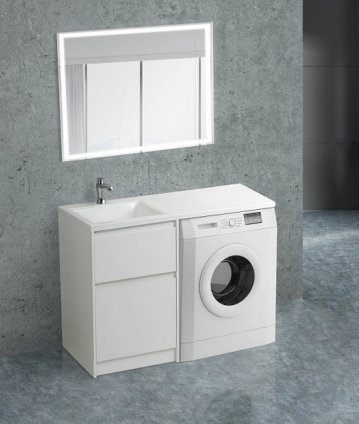 Тумба под раковину BelBagno Kraft 120 KRAFT-LVD-580/1200-2C-PIA-BO Bianco Opaco