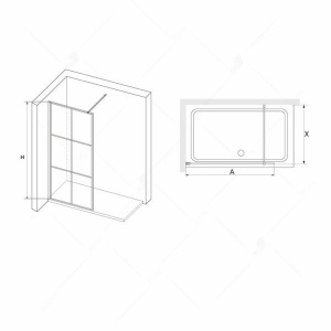 Душевая перегородка RGW WA-011B-1200, Черный (Прозрачное)