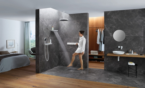 Боковой душ Hansgrohe Rainfinity 26243000 с полкой Хром