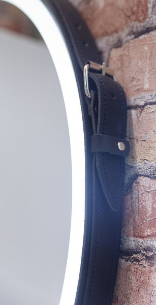 Зеркало Art&Max Milan AM-Mil-800-DS-F-Nero с подсветкой с сенсорным выключателем Черное