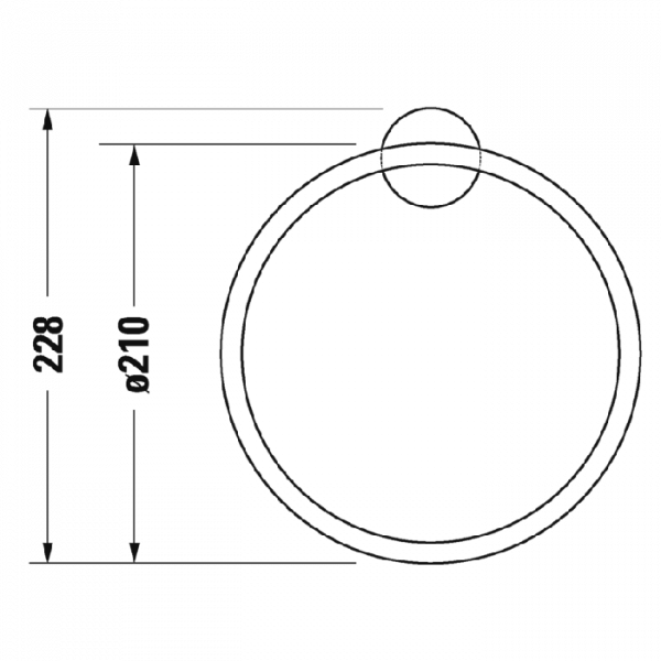 Duravit Starck T Полотенцедержатель - кольцо, настенный цвет черный матовый
