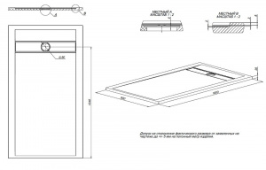 Душевой поддон из искусственного камня Allen Brau Infinity 160x90 8.21007-AM Антрацит