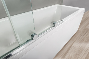 Шторка на ванну Cezares Stream 80 STREAM-VFS-11-80/150-C-Cr профиль Хром стекло прозрачное