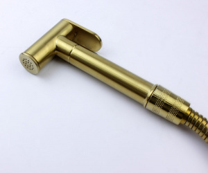 Гигиенический душ со смесителем Bronze de Luxe Element EL28GB Матовое золото Черный