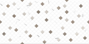 Настенная плитка (декофон) Global Tile GT125VG 50х25 белая глянцевая под мрамор / мозаику