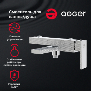 Смеситель для ванны Agger Great A2810011 Хром