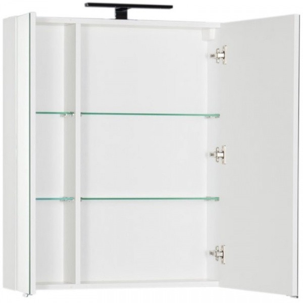 Зеркальный шкаф 69,8х85 см белый Aquanet Эвора 00184305