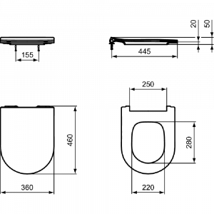 Крышка-сиденье Ideal Standard Blend Curve Sandwich T520801