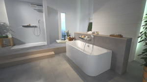 Смеситель для ванны Hansgrohe ShowerTabletSelect 13183000 с термостатом Хром