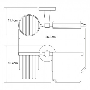 Держатель туалетной бумаги и освежителя воздуха WasserKRAFT Isen K-4059 с крышкой Хром