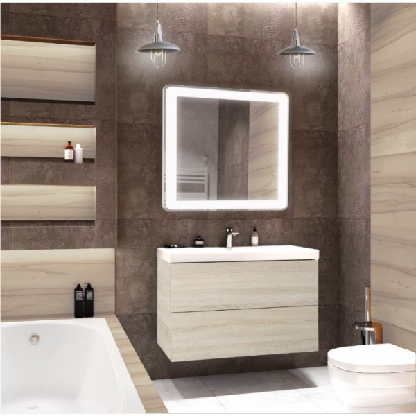 Тумба Rovere Chiaro Sonoma 99,6 см Art&Max Verona Push AM-Verona-Push-1000-2C-SO-RS-TS