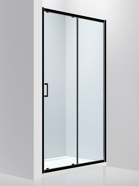 Душевая дверь Abber AG30170B 170x190 профиль Черный стекло прозрачное