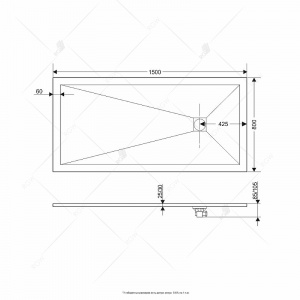 Душевой поддон из искусственного камня RGW Stone Tray ST-W 150х80 16152815-01 Белый