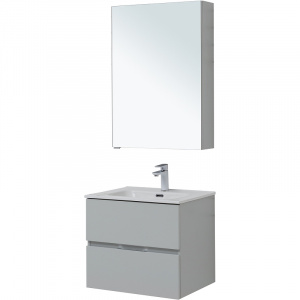 Комплект мебели для ванной Aquanet Алвита New 60 274224 подвесной Серый матовый