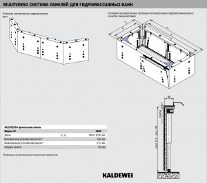 Боковая панель для ванны Multiverso (90) Kaldewei 550000090000