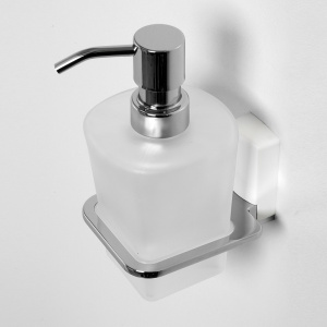 Дозатор для жидкого мыла WasserKRAFT Leine K-5099W Хром Белый