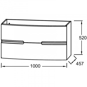 Тумба под раковину Jacob Delafon Nona 100 EB1889RU-G1C подвесная Белая глянцевая