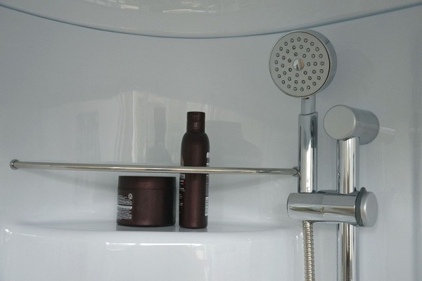Душевая кабина Royal Bath NRW 100x100 RB100NRW-T-CH с гидромассажем стекло прозрачное задняя стенка Белая