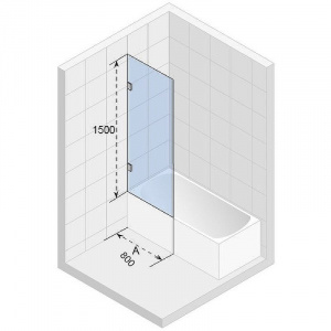 Шторка на ванну Riho VZ Scandic NXT X409 80х150 G001161120 (GX00513C0) профиль Хром стекло прозрачное