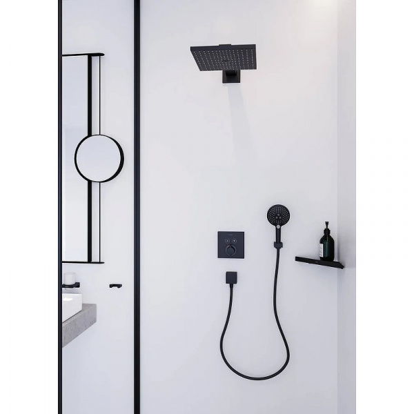 Металлическая полка Hansgrohe AddStoris 41741670 угловая Черная матовая