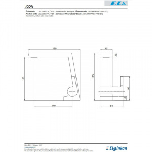 Смеситель для раковины E.C.A Icon 102188037HEX