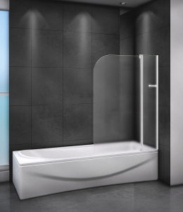 Шторка на ванну Cezares Relax 100 R RELAX-V-11-100/140-P-Bi-R профиль Серый стекло рифленое