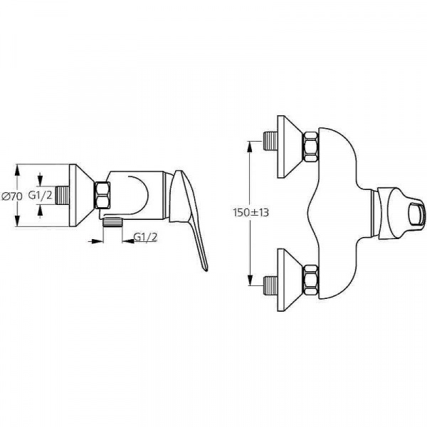 Смеситель для душа Ideal Standard San Remo B7528AA Хром