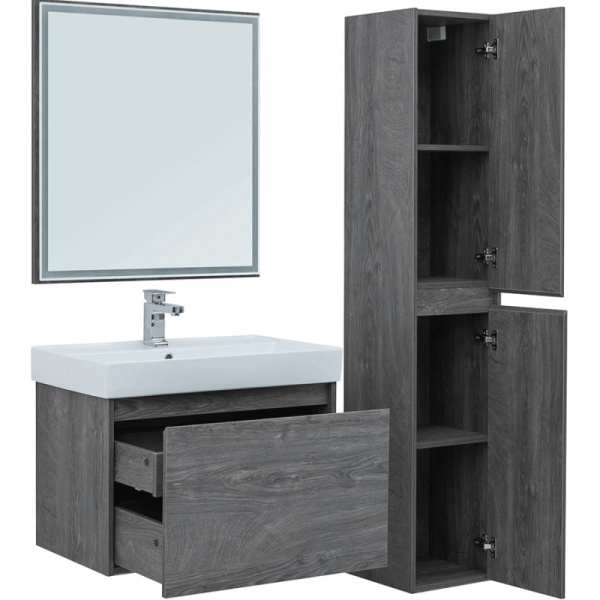 Комплект мебели для ванной Aquanet Nova Lite 75 242295 подвесной Дуб рошелье