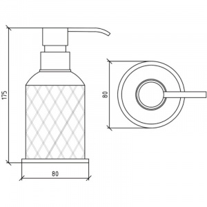 Дозатор для жидкого мыла Boheme Murano Cristal 10227 Хром