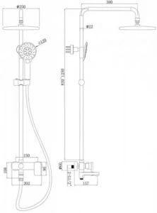 Душевая система Bravat RifflIe F6336370CP-A-RUS Хром