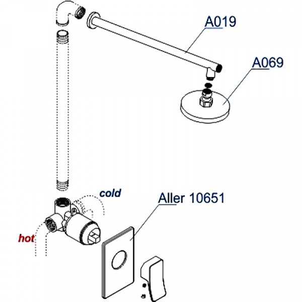 Душевая система WasserKRAFT Aller A12669 Хром