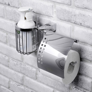Держатель туалетной бумаги и освежителя воздуха WasserKRAFT Kammel K-8359 с крышкой Хром