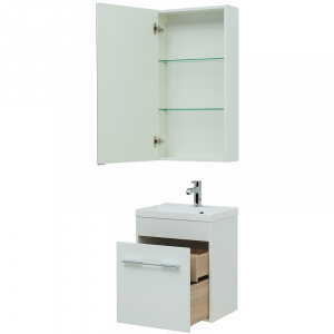 Комплект мебели для ванной Aquanet Августа 50 287679 подвесной Белый
