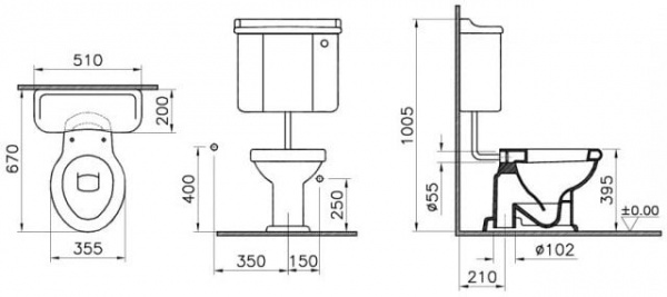 Унитаз VITRA Efes 6233b003-0075