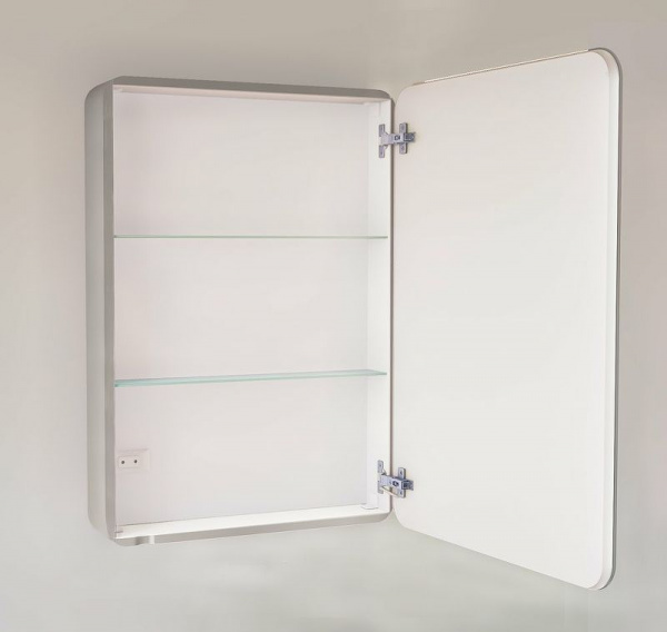 Зеркальный шкаф Jorno Pastel 60 Pas.03.60/GR с подсветкой Французский серый
