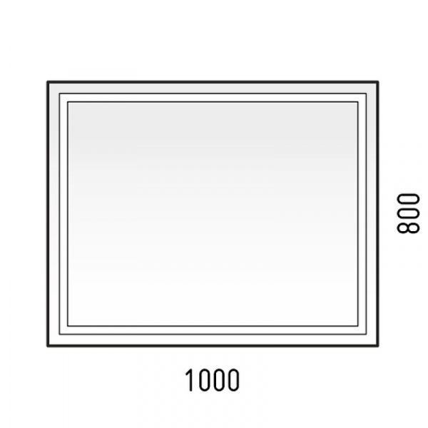 Зеркало Corozo Барго 100 SD-00001187 с подсветкой с сенсорным выключателем и часами