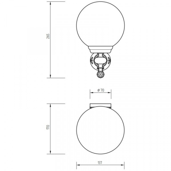 Светильник Migliore Cristalia ML.CRS-60.230.CR