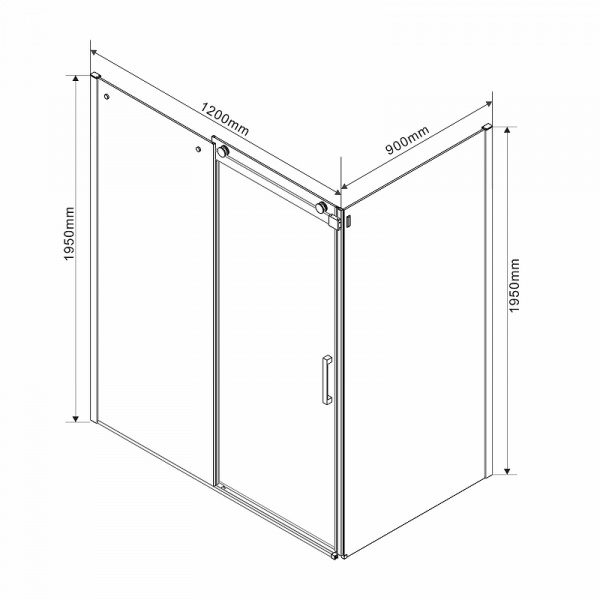 Душевой уголок Vincea Como 120х90 VSR-1C9012CGB профиль Черный стекло тонированное