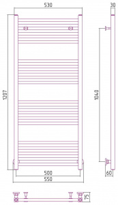 ДР МОДУС 1200х500 (Матовый Чёрный)